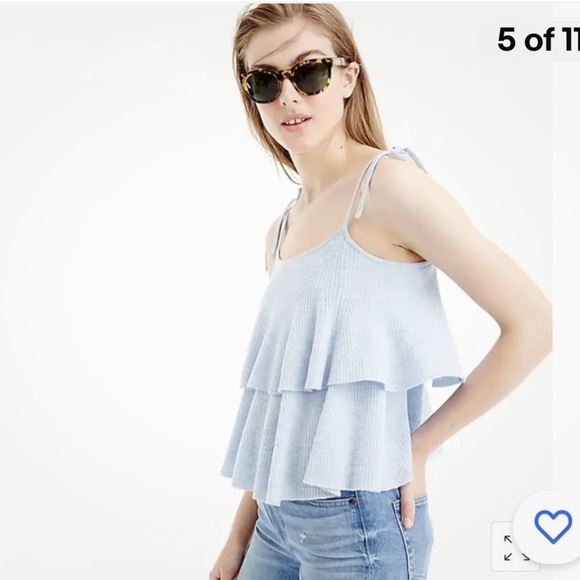 J. Crew Tops - J. Crew Merino Wool Tie Strap Sweater Top Size XXS